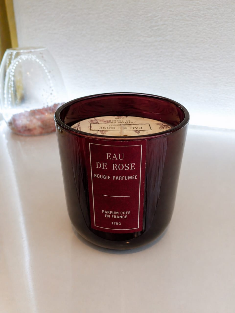 Bougie fleur de rose